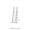 Best Deluxe Pool Ladder w/ Removable Steps for 48in Depth Pools Pool Accessories