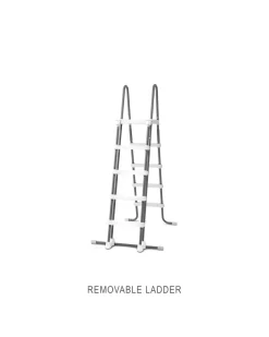 Hot Deluxe Pool Ladder w/ Removable Steps for 52in Depth Pools Pool Accessories
