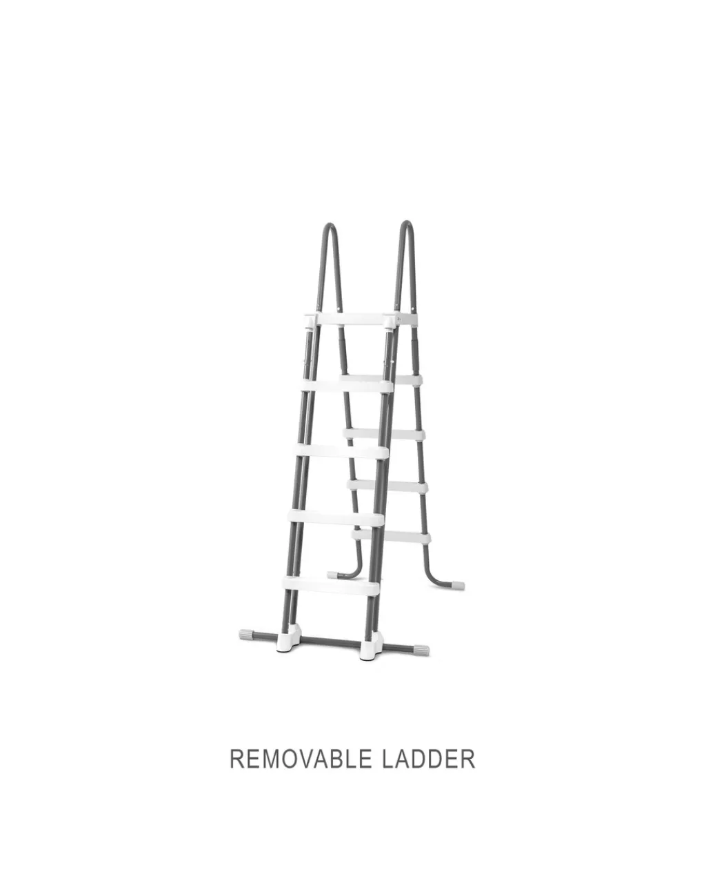 Hot Deluxe Pool Ladder w/ Removable Steps for 52in Depth Pools Pool Accessories