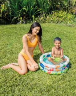 Discount Dino Buddies 3-Ring Inflatable Kiddie Pool Kids Kids
