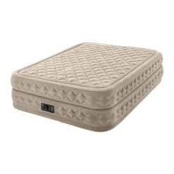 Best Dura-Beam® Deluxe Supreme Air-Flow Air Mattress 20" Queen w/ Built-In Electric Pump - Tan Dura-Beam Deluxe Series