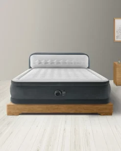Hot Dura-Beam® Deluxe Ultra Plush Headboard Air Mattress 18" Queen w/ Built-In Electric Pump Dura-Beam Deluxe Series