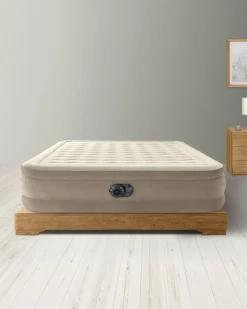 Outlet Dura-Beam® Deluxe Ultra Plush Air Mattress 18" Queen w/ Built-In Electric Pump Dura-Beam Deluxe Series