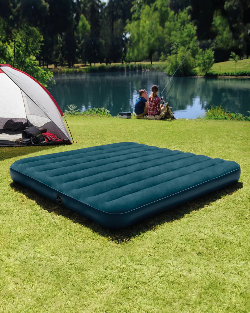 Best Dura-Beam® Standard Midnight Green Downy Air Mattress 10" Queen (Pump Not Included) Dura-Beam Standard Series