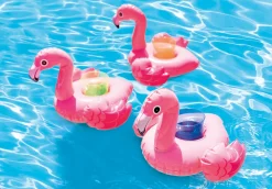 New Flamingo Inflatable Drink Floaties - 3 Pack Novelties & Games