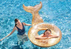 New Glitter Mermaid Inflatable Pool Swim Tube Novelties & Games
