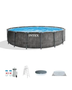 Hot Greywood Prism Frame™ 15' x 48" Above Ground Pool Set Prism Frame