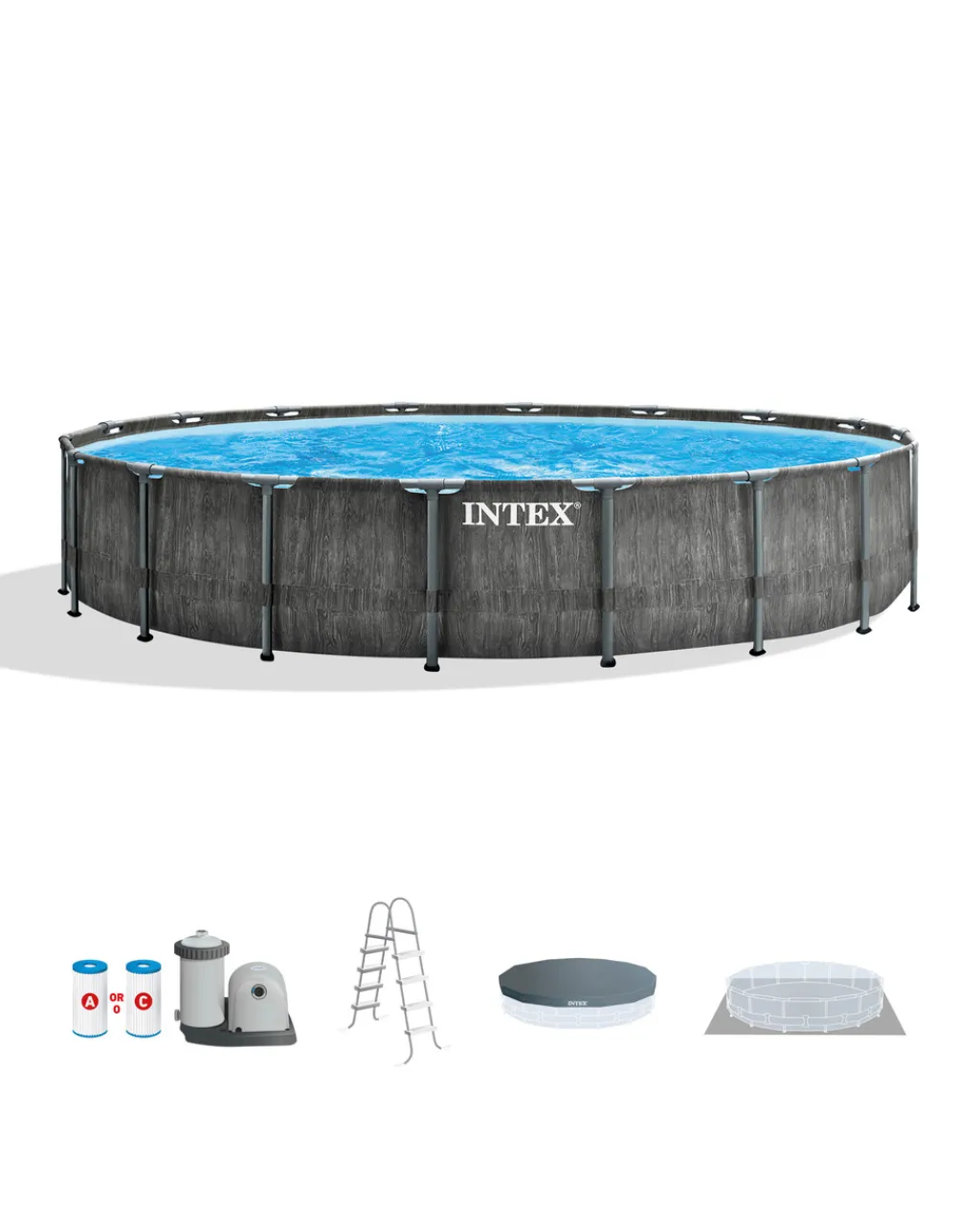Greywood Prism Frame™ 18' x 48" Above Ground Pool Set Prism Frame
