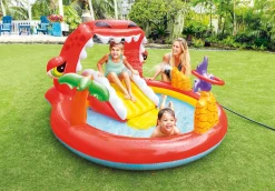 Hot Happy Dino Inflatable Play Center w/ Slide Play Centers