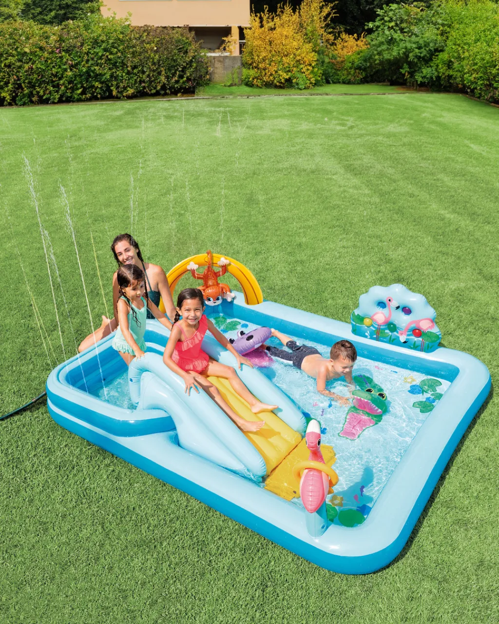 Jungle Adventure Inflatable Play Center w/ Slide Play Centers