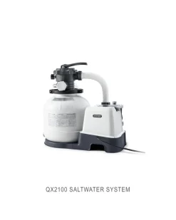 Clearance Krystal Clear™ Sand Filter Pump & Saltwater Pool Chlorine System - 8,500 Gal Krystal Clear Filtration & Sanitation
