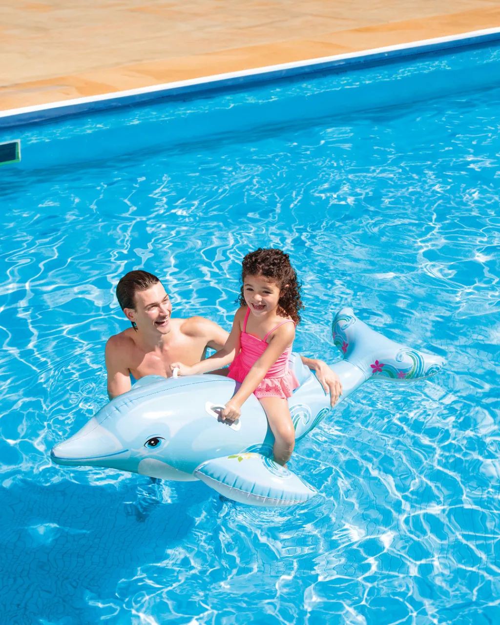 Online Lil' Dolphin Ride-On Inflatable Pool Float Novelties & Games