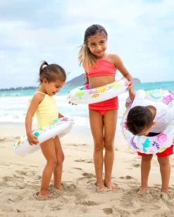 Online Lively Print Inflatable Swim Rings - Assortment Pool Toys