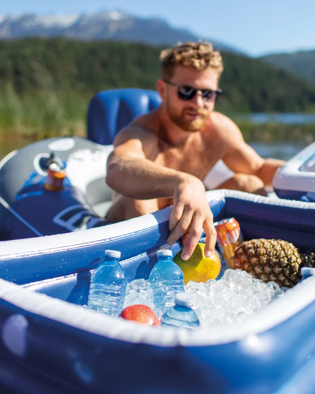 Best Mega Chill 2 Floating Inflatable Cooler Sporting Lounges & Islands