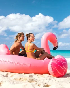 Outlet Mega Flamingo Inflatable Pool Island Float Novelties & Games