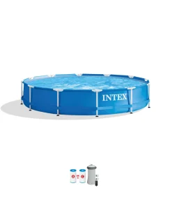 Sale Metal Frame 12' x 30" Above Ground Pool w/ Filter Pump Metal Frame