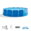 Hot Metal Frame 15' x 48" Above Ground Pool w/ Filter Pump Metal Frame