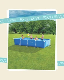 Sale Metal Frame Rectangular Pool Set - 14 ' 9 1/4" x 7' 2 5/8" x 33" Metal Frame