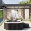 Online 4-Person Onyx Black Octagon Combo Spa Set Purespa