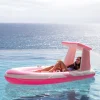 New Pink Paradise Inflatable Boat Float Pool Mats & Lounges