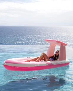 New Pink Paradise Inflatable Boat Float Pool Mats & Lounges