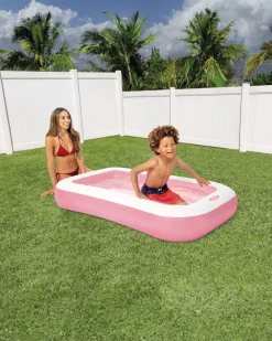 Pink Rectangular Inflatable Kiddie Pool Kids Kids