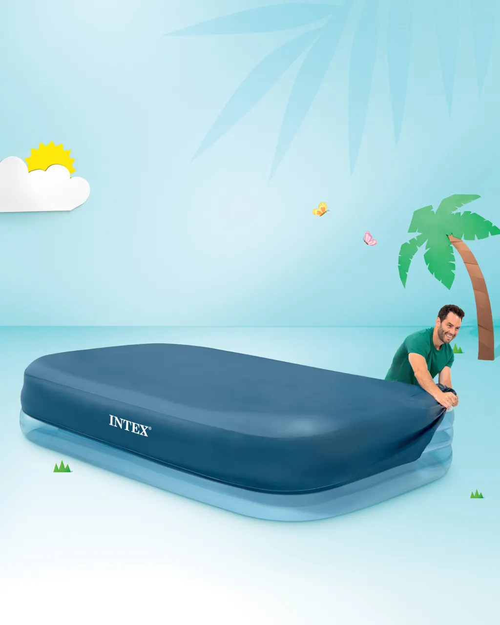 New Pool Cover for Rectangular Kids Pools Pool Accessories