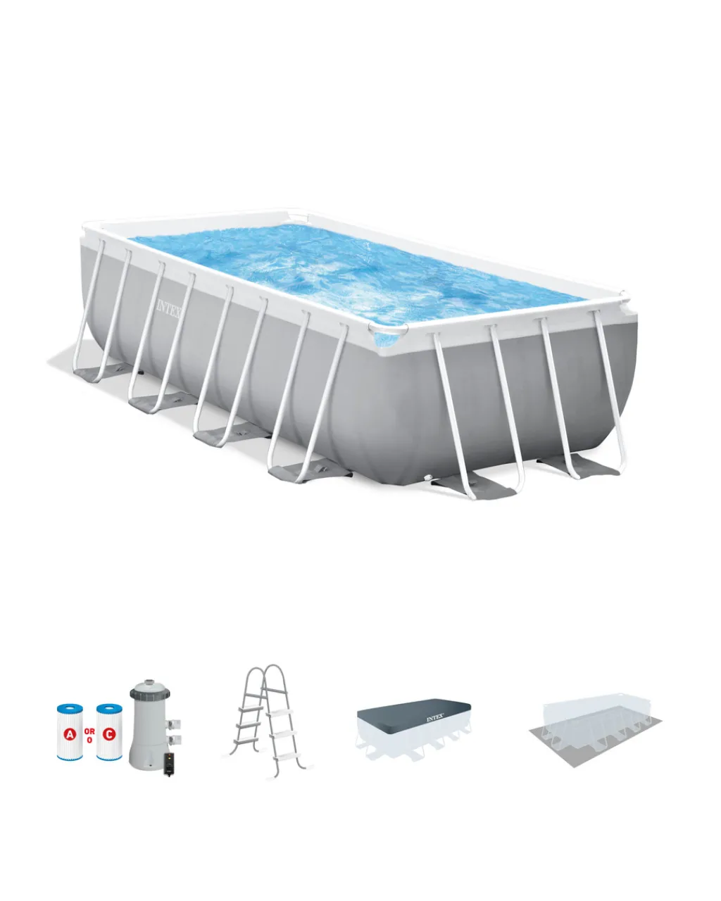 Discount Prism Frame™ 16' x 8' x 42" Rectangular Above Ground Pool Set Prism Frame