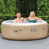 Sale PureSpa™ Bubble Massage Inflatable Hot Tub w/ Energy Efficient Cover - 4 Person Purespa