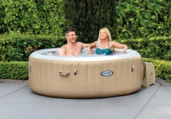 Sale PureSpa™ Bubble Massage Inflatable Hot Tub w/ Energy Efficient Cover - 4 Person Purespa
