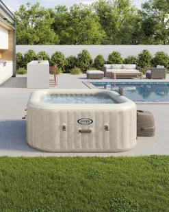 Clearance PureSpa™ Chevron Deluxe Inflatable Hot Tub Set - 4 Person Purespa