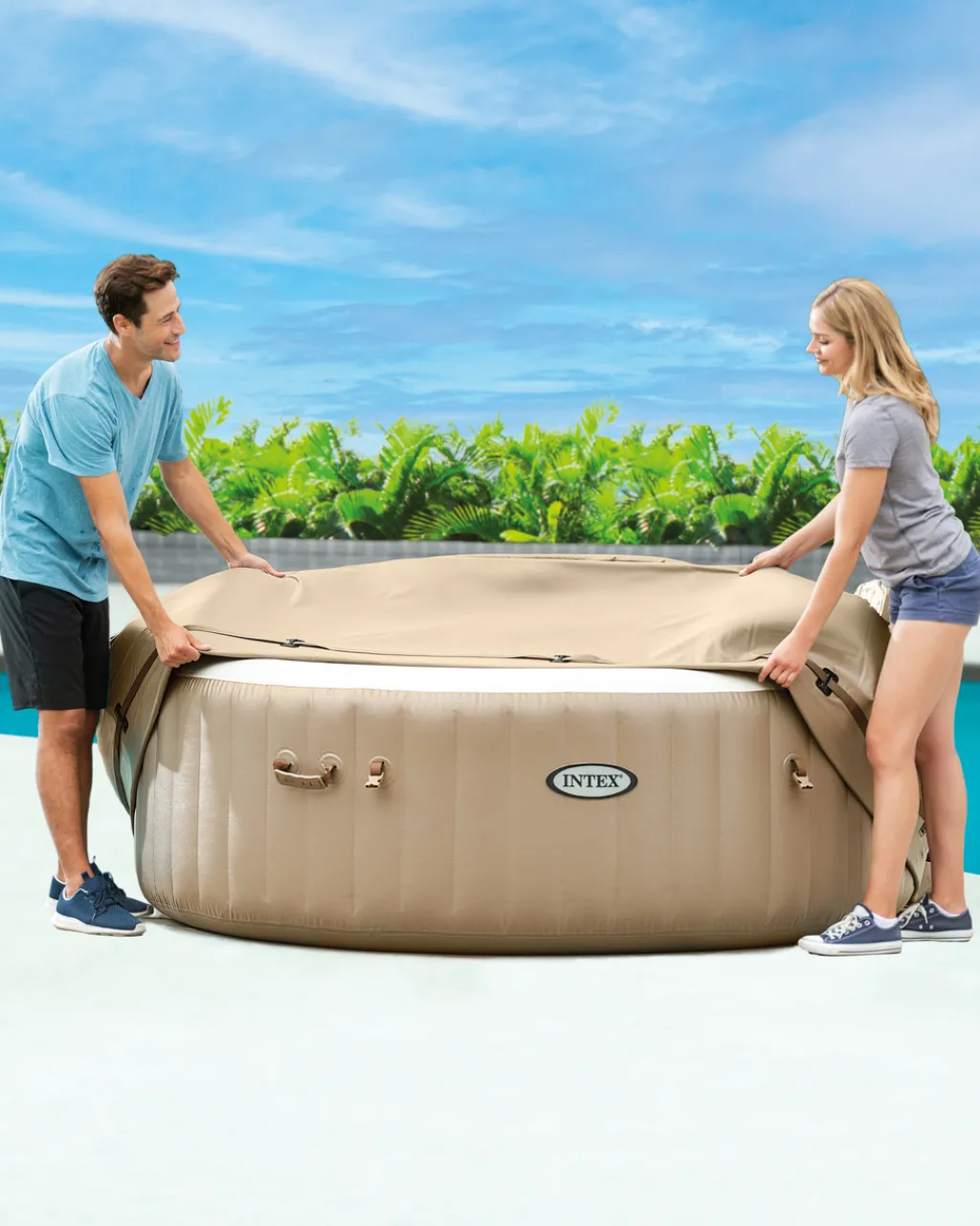Outlet PureSpa™ Energy Efficient Inflatable Hot Tub Cover Spa Accessories