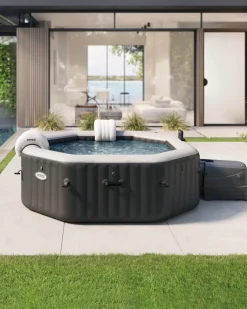 New PureSpa™ Jet and Bubble Deluxe Inflatable Hot Tub Set - 6 Person Purespa