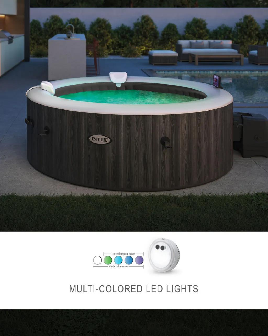 PureSpa™ Multi-Colored Battery Operated LED Light for Bubble Massage Hot Tubs Spa Accessories