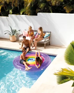 Online Rainbow Fiesta Pool Island Float Pool Mats & Lounges