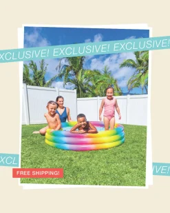Hot Rainbow Ombre Inflatable Kiddie Pool Kids Kids