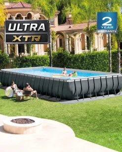 Rectangular Ultra XTR® Frame Above Ground Pool w/ Sand Filter Pump - 32' x 16' x 52" Ultra Xtr Frame