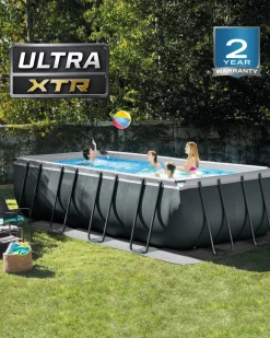 Outlet Rectangular Ultra XTR® Frame Above Ground Pool w/ Sand Filter Pump - 18' x 9' x 52" Ultra Xtr Frame