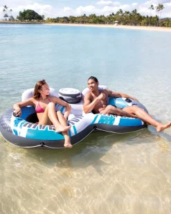 Discount River Run® 2 Inflatable Floating Lake Tube - Blue Rapids Sporting Lounges & Islands