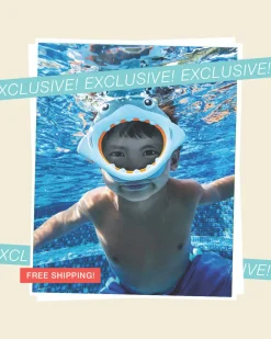 Discount Shark Kids Swim Mask w/ Snorkel Aquaflow Swim Gear