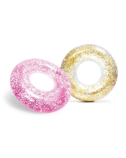 Hot Sparkling Glitter Inflatable Pool Swim Tubes - Assortment Novelties & Games
