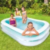 Best Swim Center® Inflatable Family Pool - Transparent/Blue Kids Kids