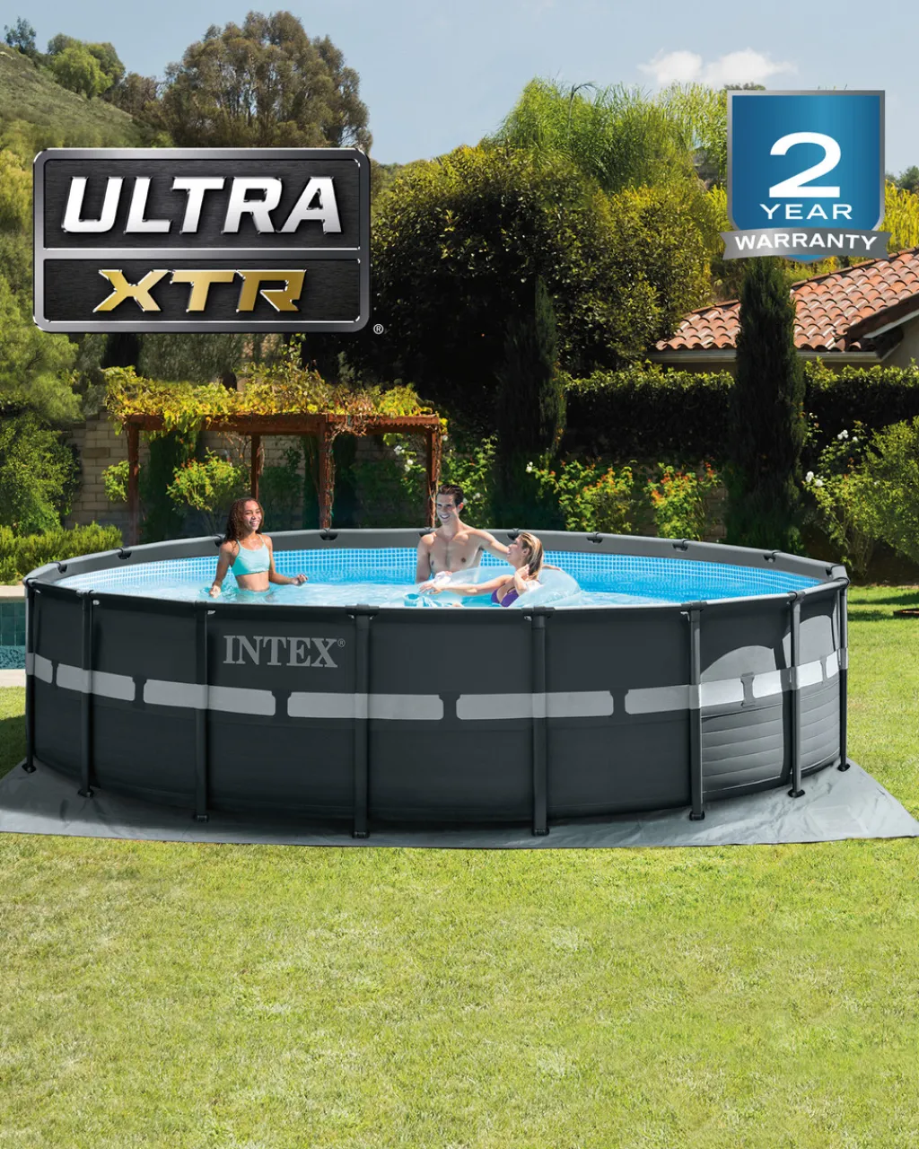 Outlet Ultra XTR® Frame Above Ground Pool w/ Sand Filter Pump - 18' x 52" Ultra Xtr Frame